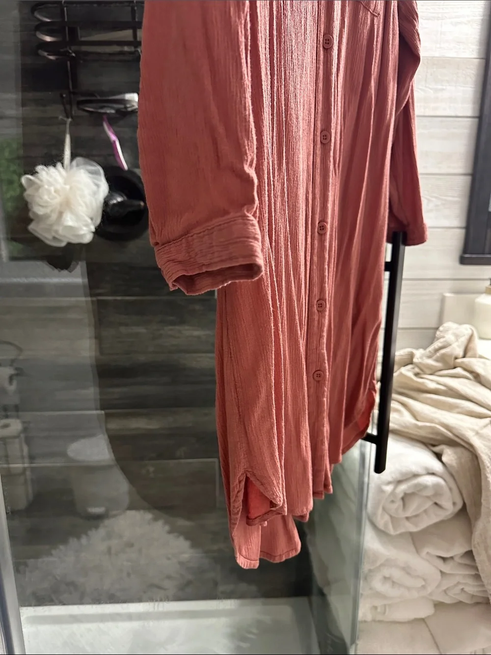 Target Women's Dusty Rose Button-Front Shirt Dress